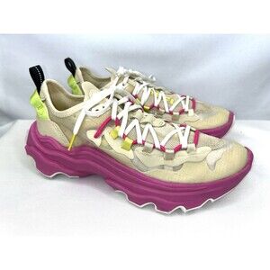 Sorel Women's Sz 7.5 Kinetic Breakthru Tech Lace Fuchsia Fizz Pink Sneaker Shoes